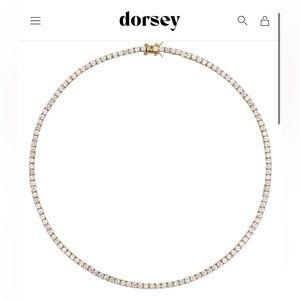 Dorsey Lab-Grown Sapphire Moss Round Cut Necklace